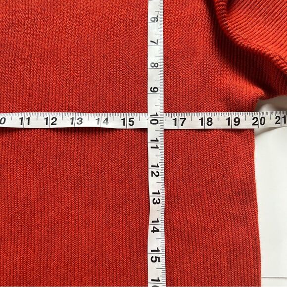 Akini Wool Blend Terracotta Dolman long Sleeve Lightweight Sweater - Picture 8 of 13